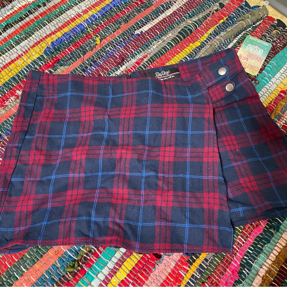 plaid skort